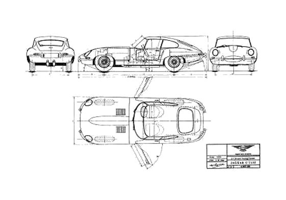 Jaguar E-type設計図カレンダーボード 再入荷！】 Jaguar E-type設計図カレンダーボード ミニカー